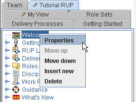 Screenshot of Changing a Topics' Properties